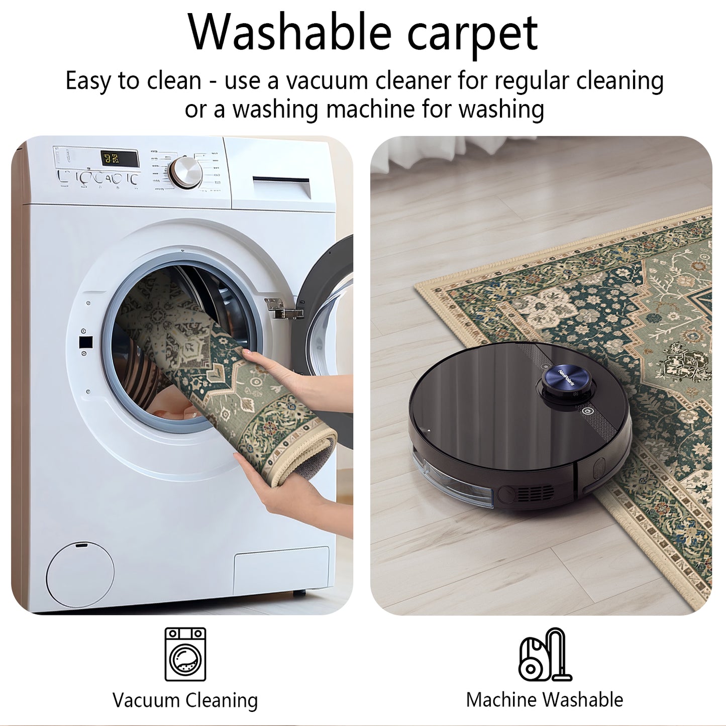 Boho Kitchen Rug Mat Sets 3 Piece, Farmhouse Non Slip Kitchen Rug Runner, Washable Non Skid Kitchen Rugs, Bohemian Kitchen Floor Mat For Entryway Laundry Room