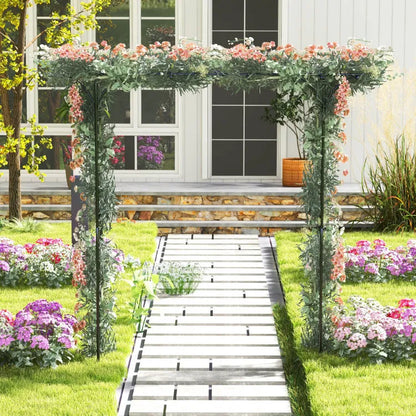 81 Inch Garden Arbor Metal Archway For Climbing Plants