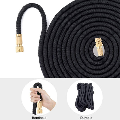 Expandable Garden Hose with 8-Pattern Spray Nozzle — 25 to 100FT