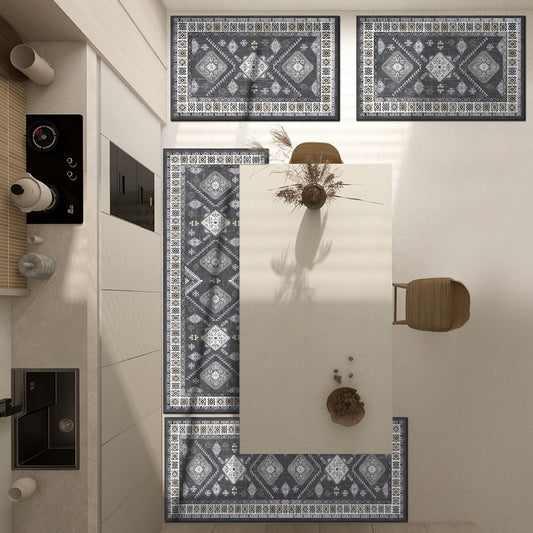 Boho Kitchen Rugs Sets 4 Piece With Runner Floral Kitchen Floor Mat Carpet Farmhouse Kitchen Rugs And Mats Non Skid Washable Runner Rug For Kitchen Floor Sink