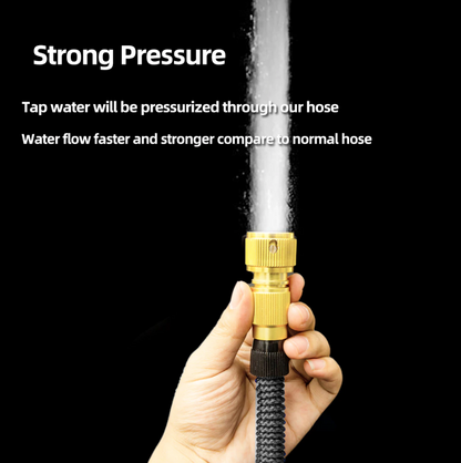 Expandable Garden Hose with 8-Pattern Spray Nozzle — 25 to 100FT
