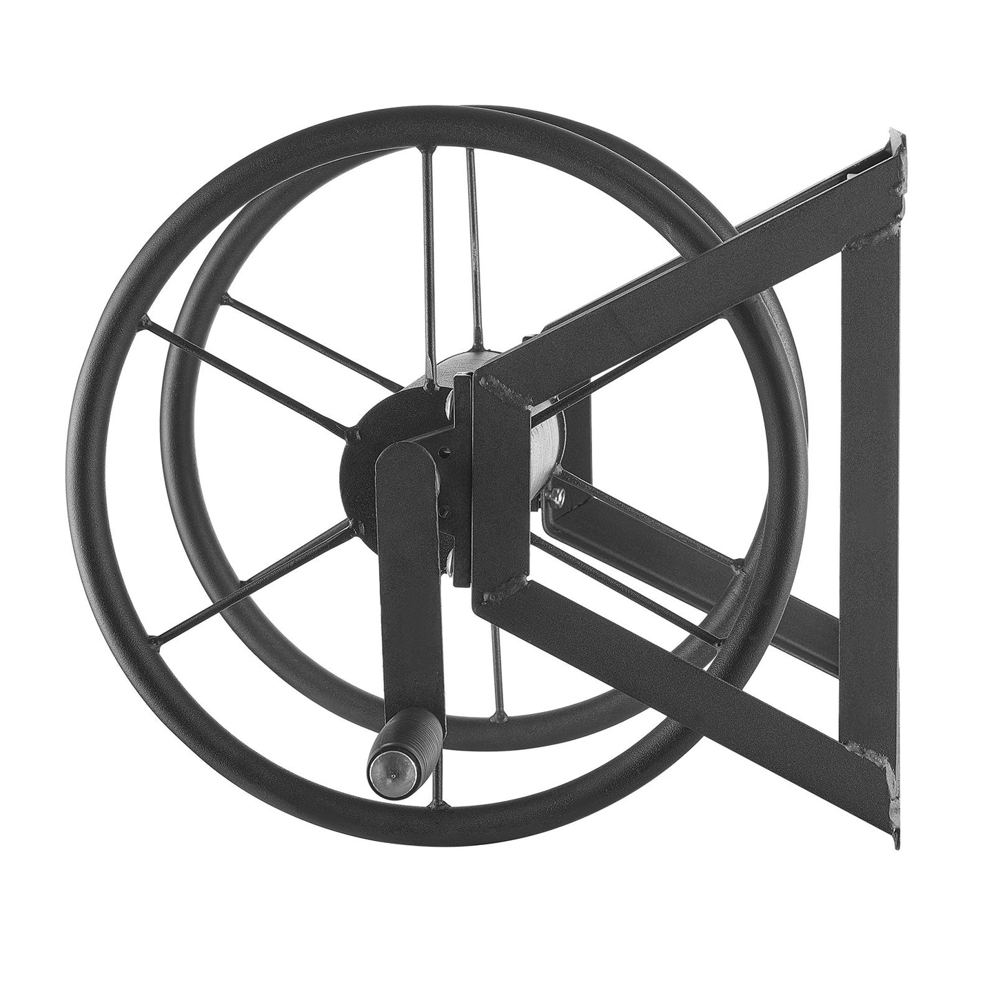 Wall Mounted Garden Hose Reel — 200ft Capacity with Brass Fittings